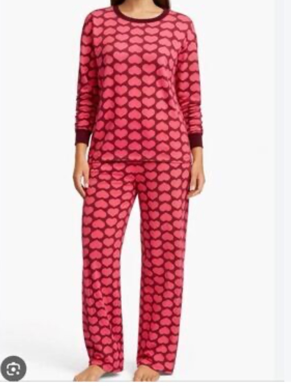 Kate Spade Heart Print Pajama Loungewear Set